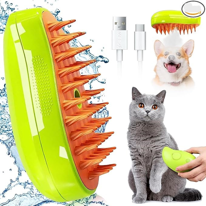 Cepillo Vapor Para Mascotas 3 en 1