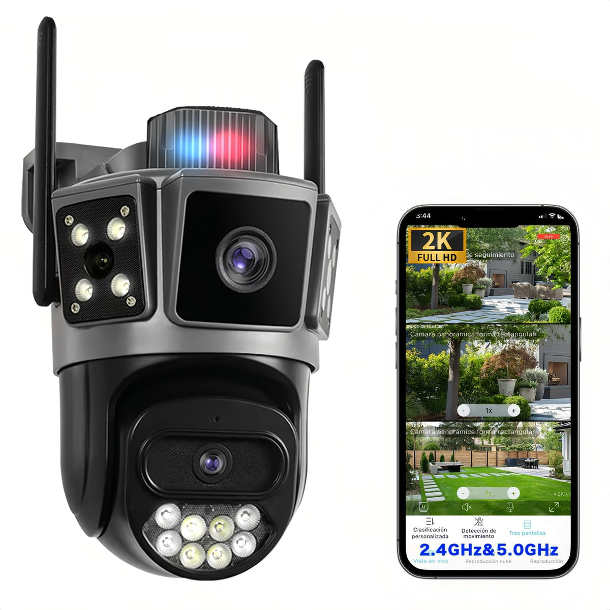 Cámara De Seguridad Doble Lente
