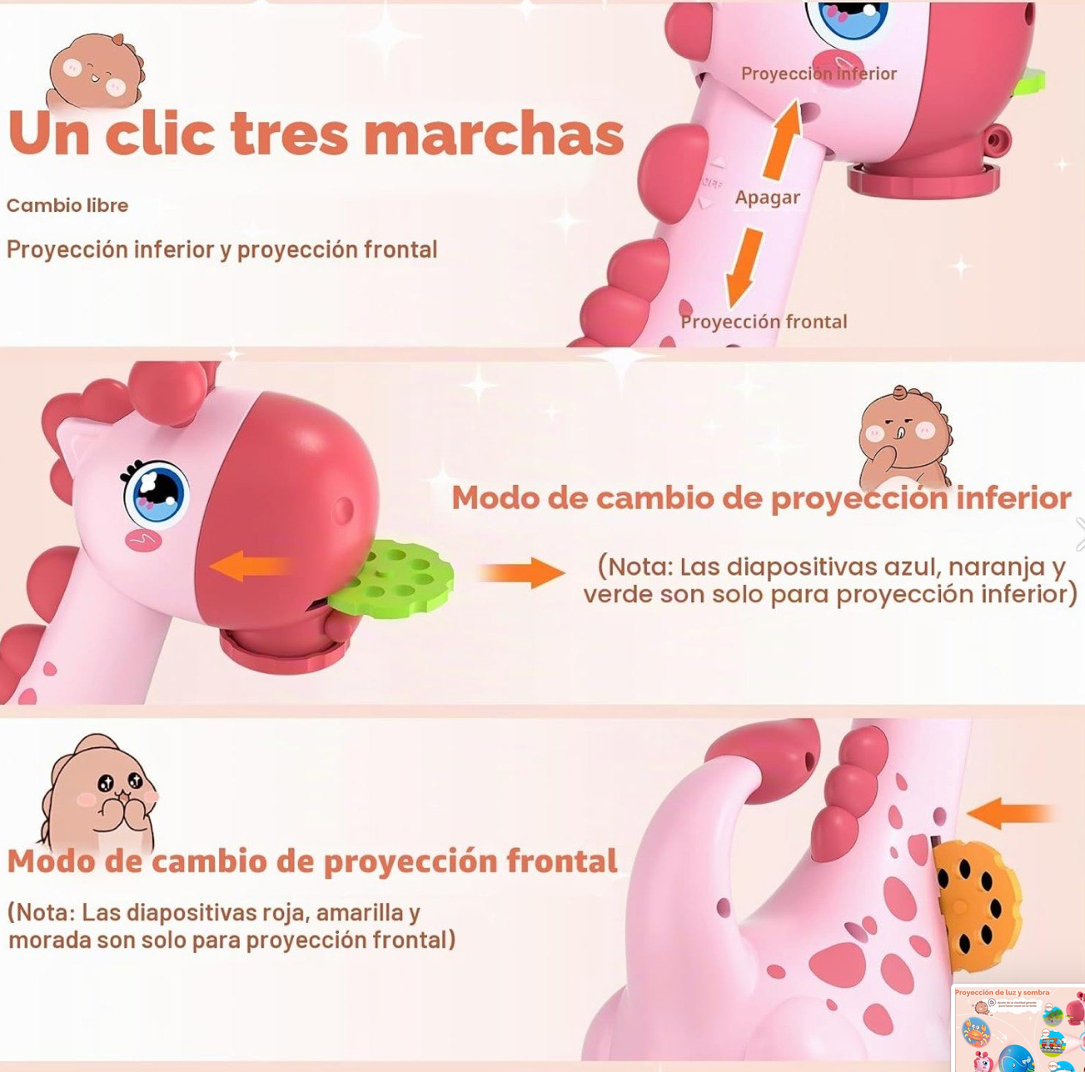 Juguete de Proyector y Mesa de Dibujo Infantil (Diseño de Dinosaurio / Jirafa)