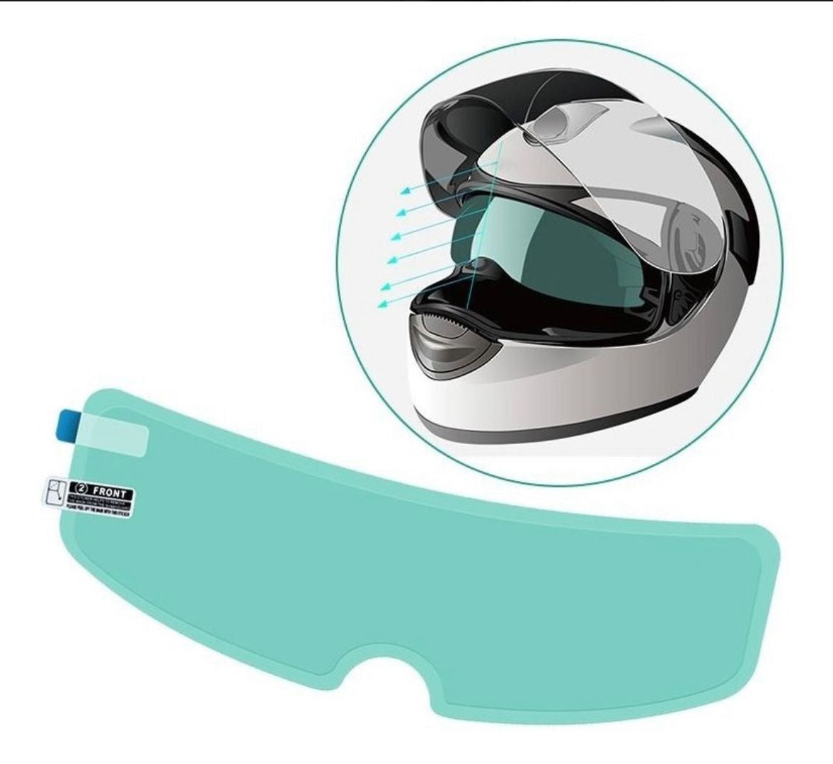 Lámina Antilluvia Para Casco