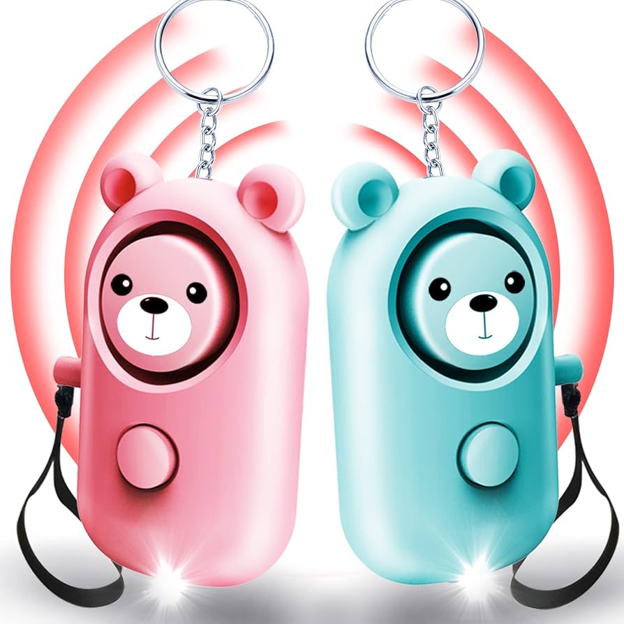 Llavero De Alarma Personal Con Diseño De Oso
