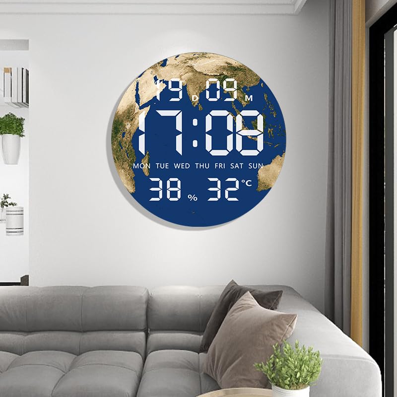 Relojes De Pared Digitales LED Redondos