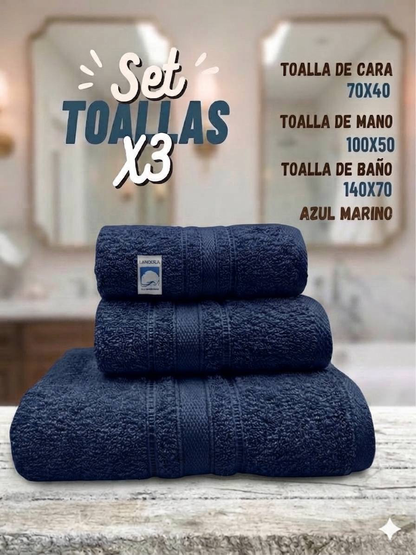 Set toallas x3