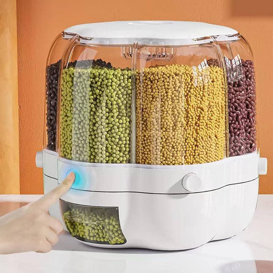 Dispensador giratorio de granos o cereal