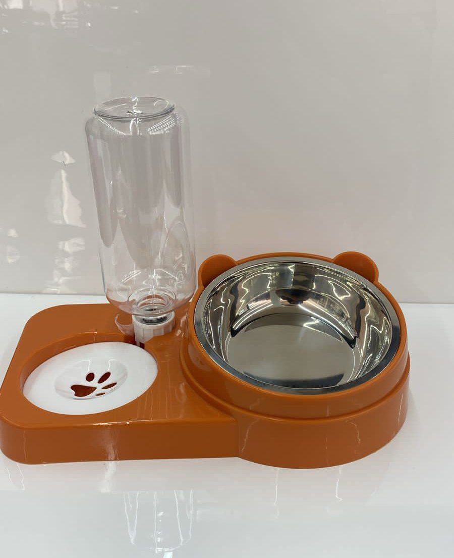 Bandeja doble para animales mascotas