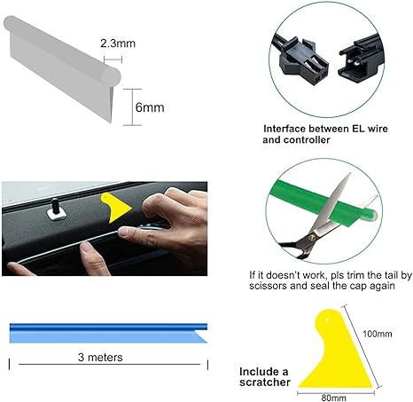 Luces Led carro USB 1 metros