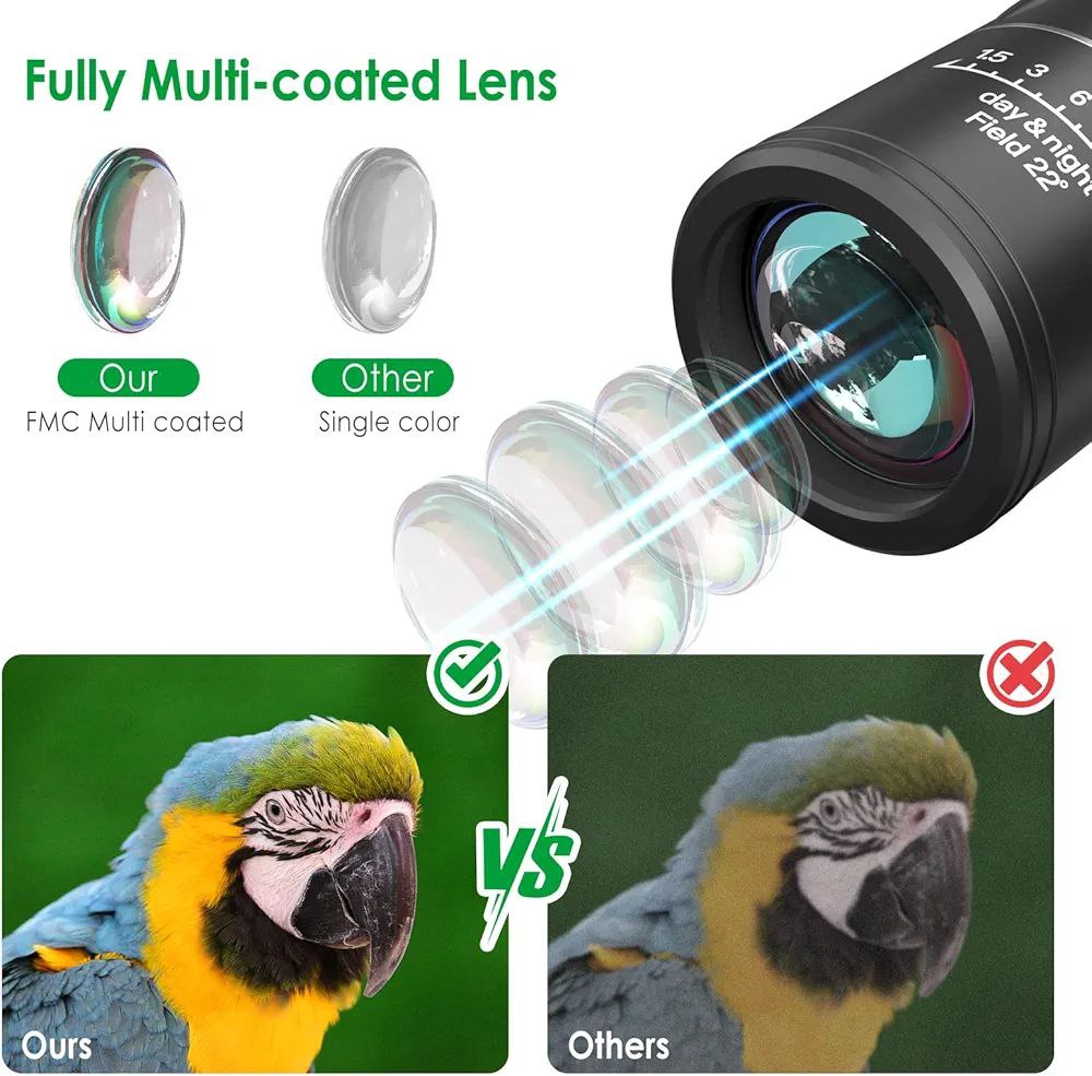 Monocular Telescopio con Tripode HD