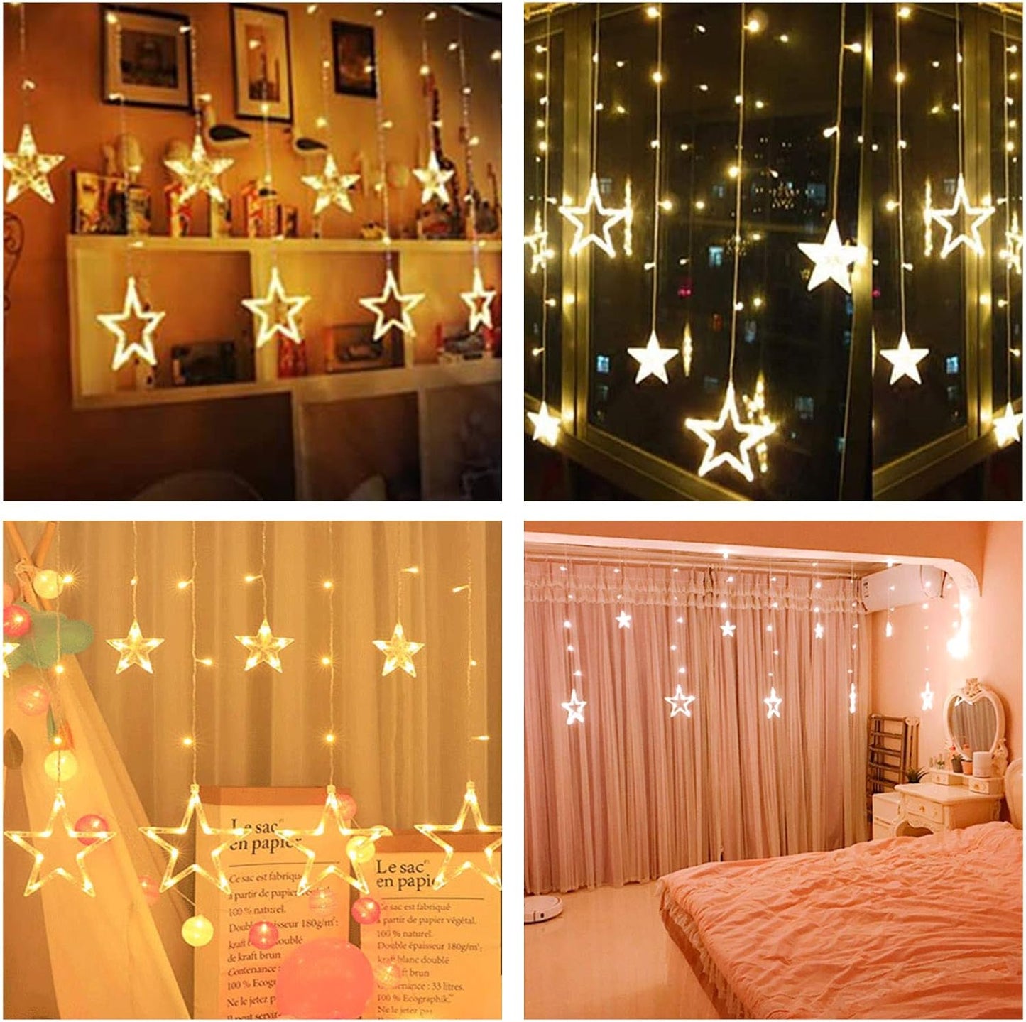 Luces LED en forma de estrella colgante