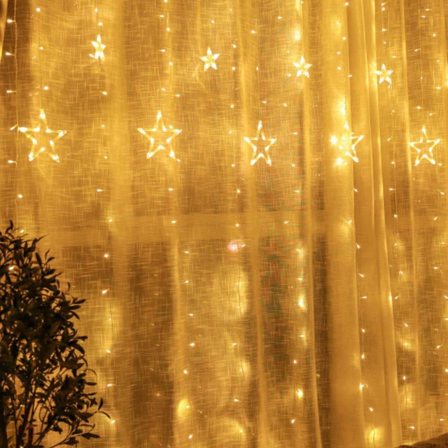 Luces LED en forma de estrella colgante