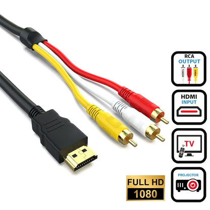 CABLE HDMI A 3RCA