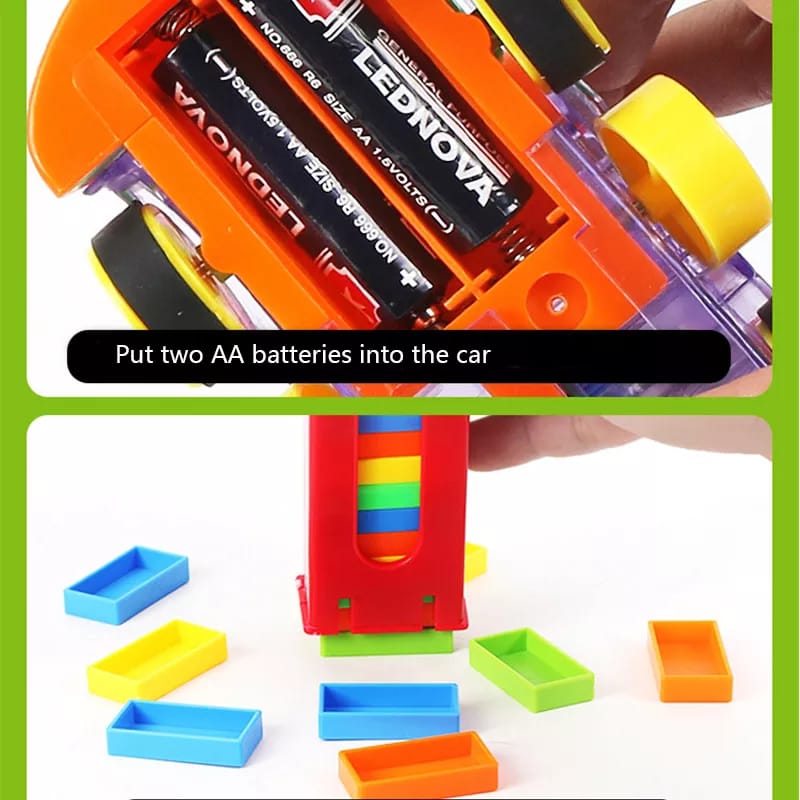 Juguete Tren Fichas Domino Bloques Juego