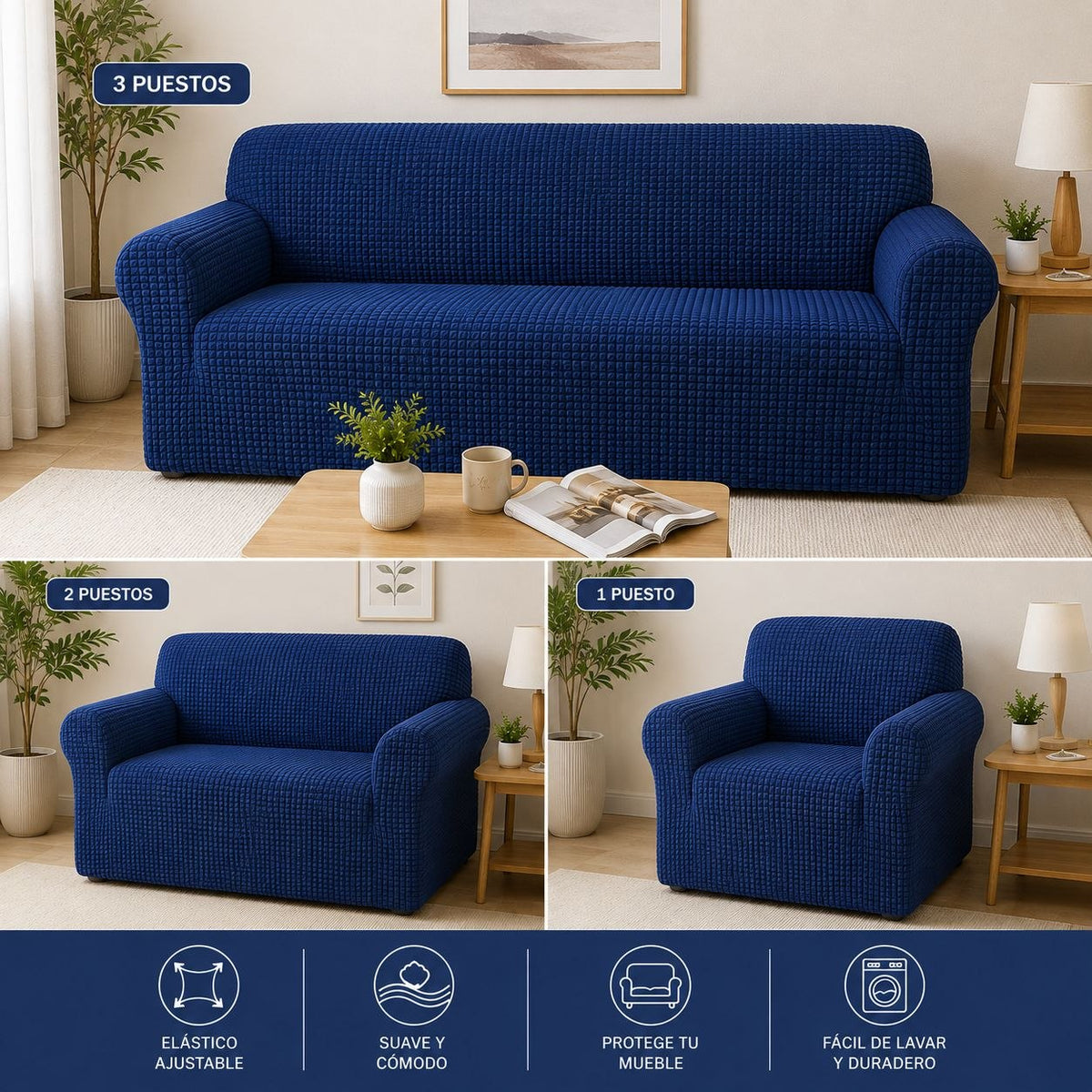 Set de 3 Forros de Mueble Sin Vuelo