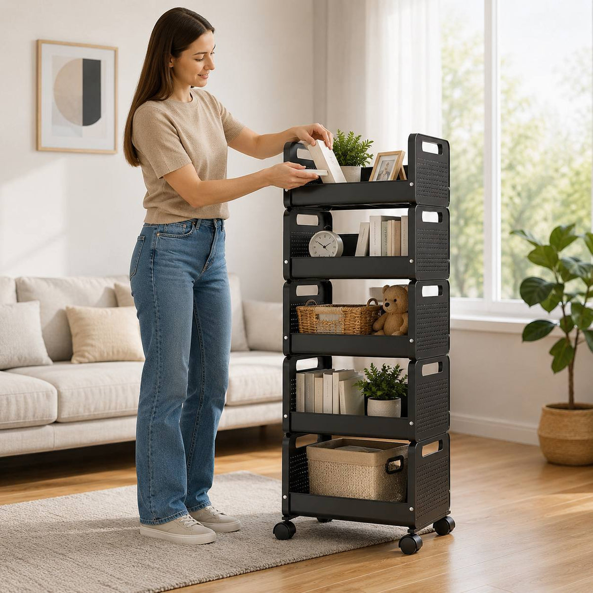 Organizador 5 Niveles Con Ruedas