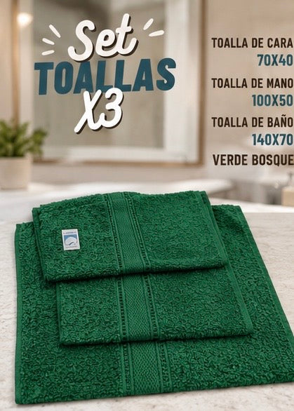 Set toallas x3