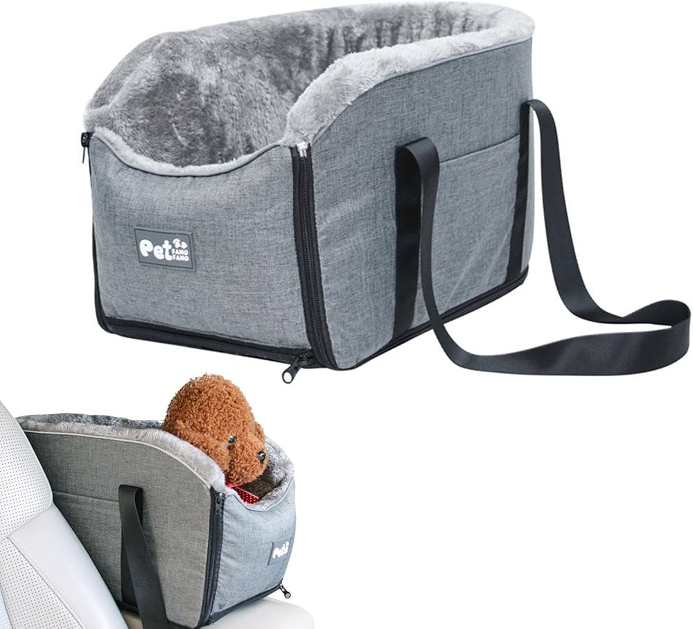 Asiento elevador y cama portátil de coche para mascotas