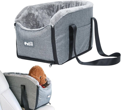 Asiento elevador y cama portátil de coche para mascotas