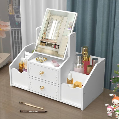 Organizador de cosméticos con espejo