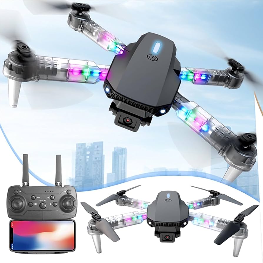Mini Drone E88D Con Cámara Dual HD Y Luces LED