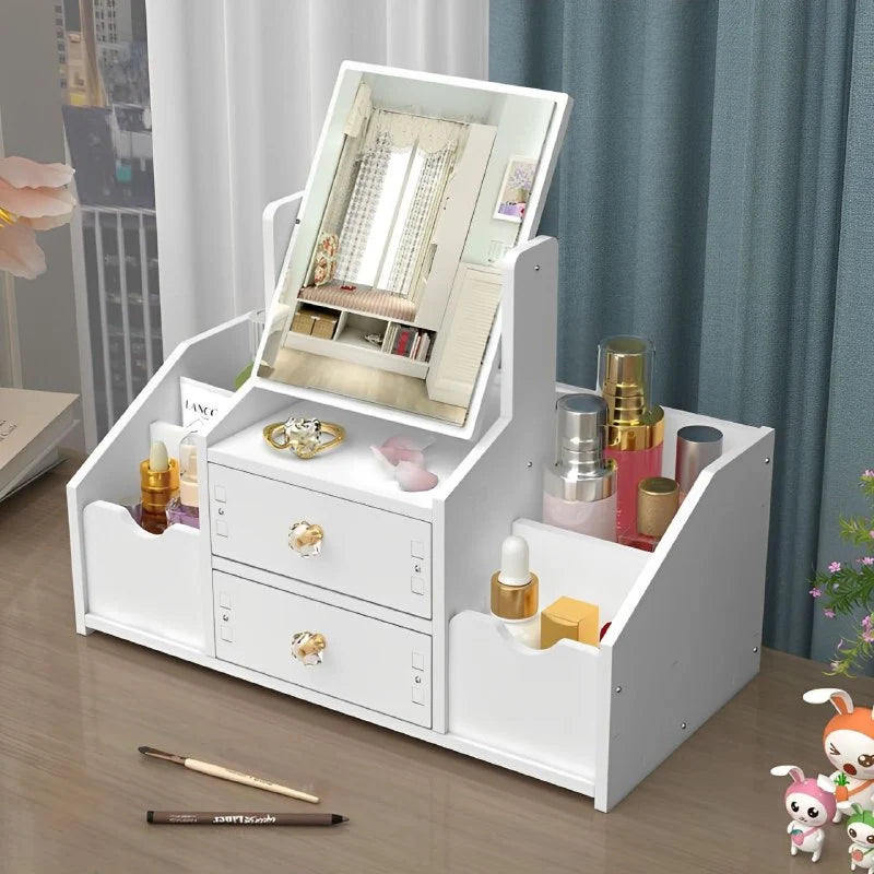 Organizador de cosméticos con espejo