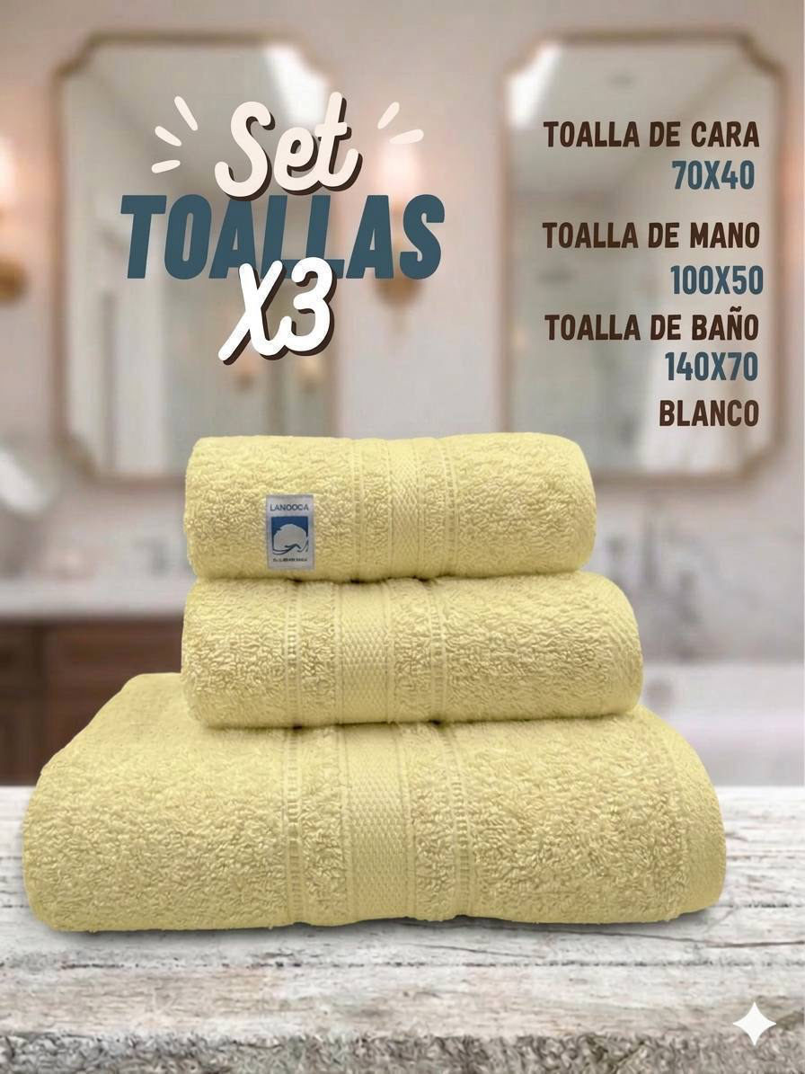 Set toallas x3