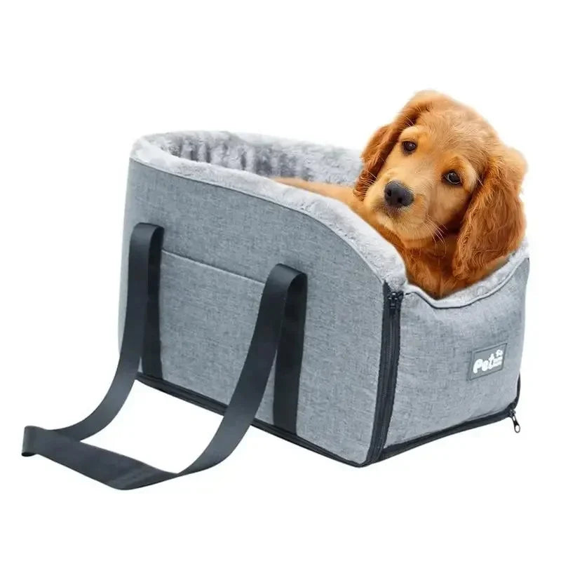 Asiento elevador y cama portátil de coche para mascotas