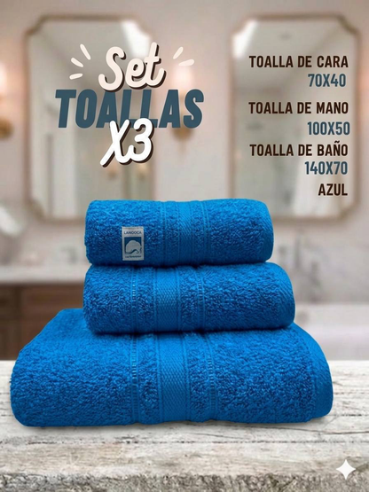 Set toallas x3