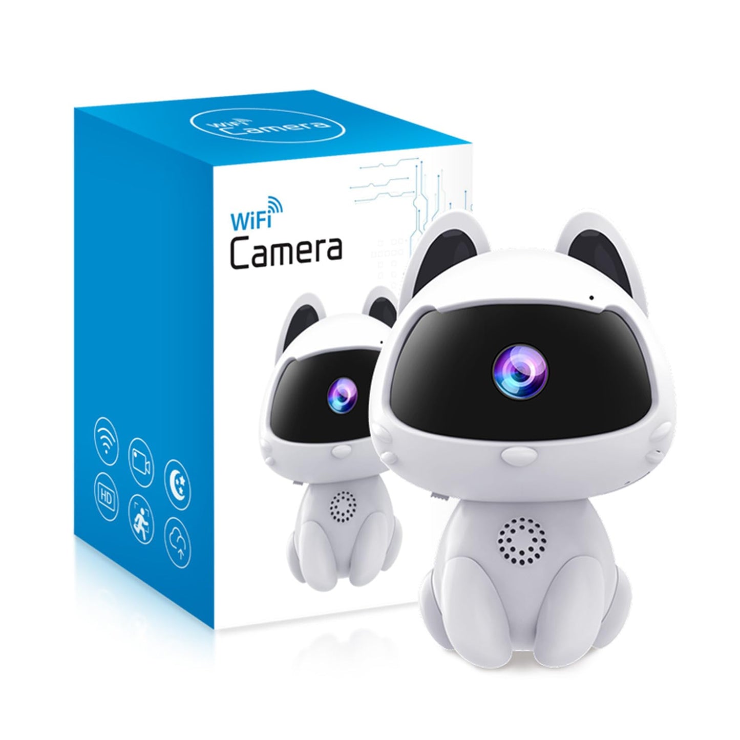 Camara Robot HD Seguridad Gatito