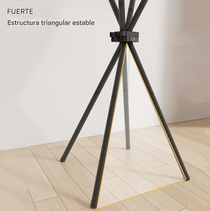 Tendedero de Ropa Plegable de Pie con Trípode y Barras Paralelas