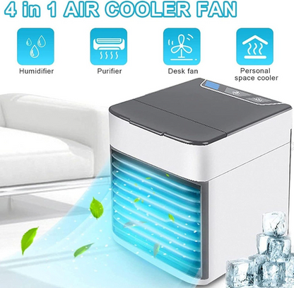 Mini Aire Acondicionado Portátil 4 en 1 (Enfriador, Humidificador y Purificador)
