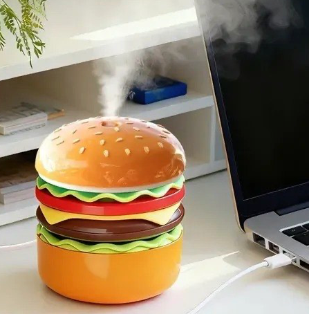 Humidificador de Escritorio Hamburguesa LED