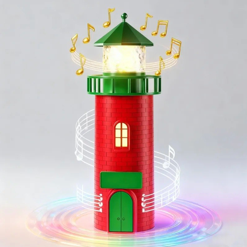 Faro Navideño Musical LED