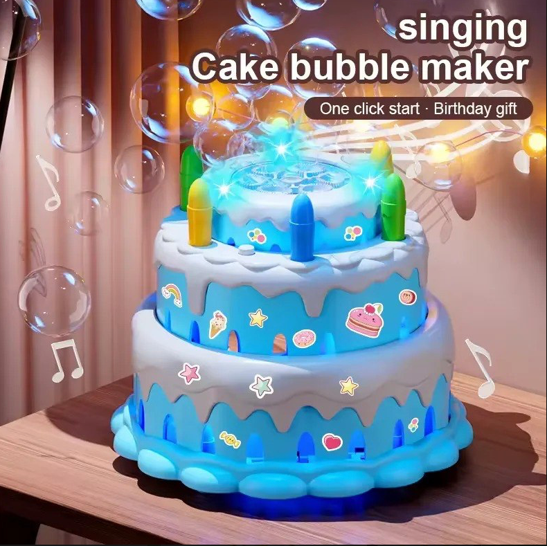 Máquina de Burbujas Pastel de Cumpleaños