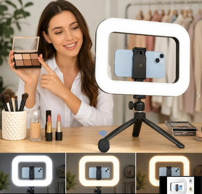 Aro de Luz LED Rectangular con Trípode