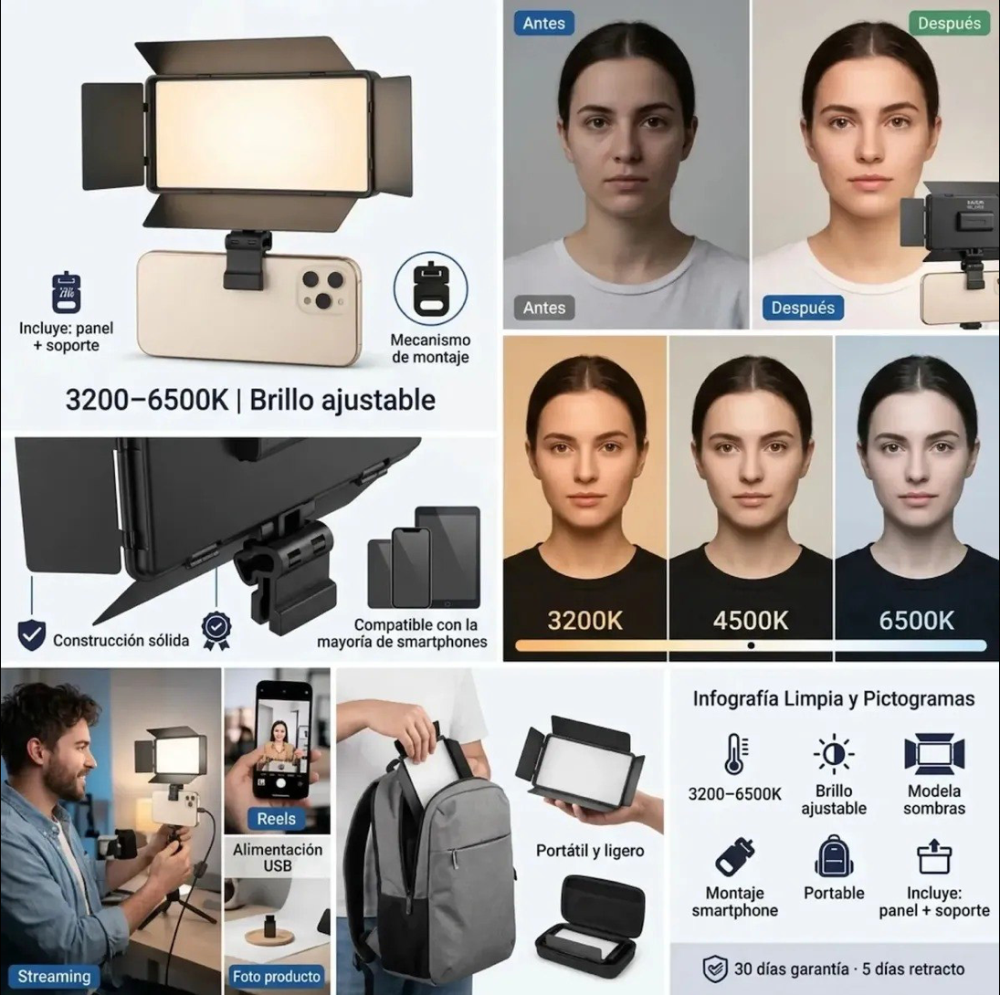 Kit de Luz LED Profesional RL-560