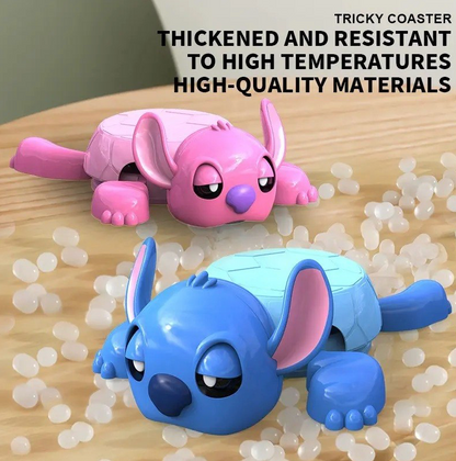 Posavasos Divertido de Stitch y Tortuga (Tricky Coaster)