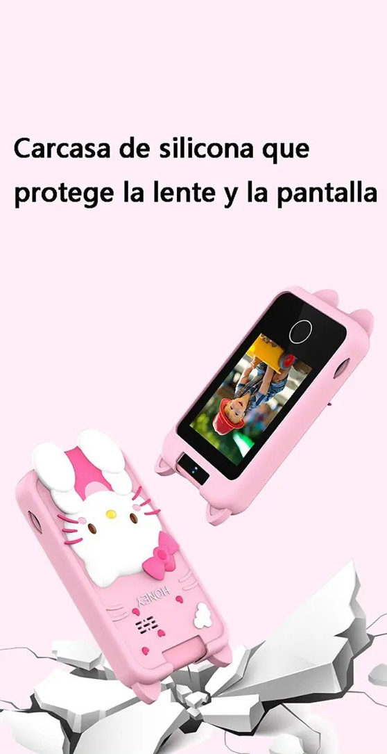 Teléfono Juguete Inteligente para Niños con Cámara Giratoria y Funciones Educativas