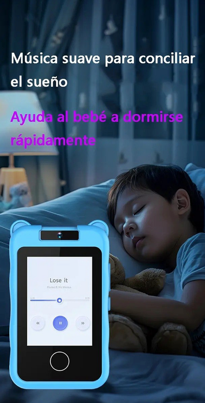 Teléfono Juguete Inteligente para Niños con Cámara Giratoria y Funciones Educativas
