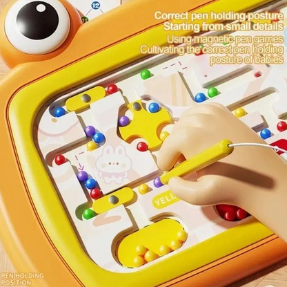 Laberinto Magnético de Madera con Diseño de Cangrejo para Niños
