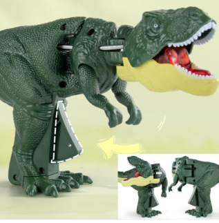 Dinosaurio de Juguete T-Rex Za Zaa Articulado con Sonido, Luz y Movimiento de Ataque