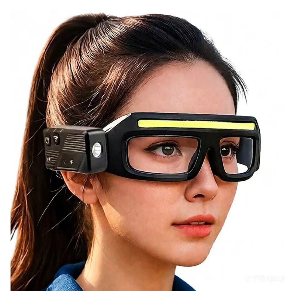 Gafas LED con Doble Fuente de Luz y Sensor de Movimiento (9 Modos)