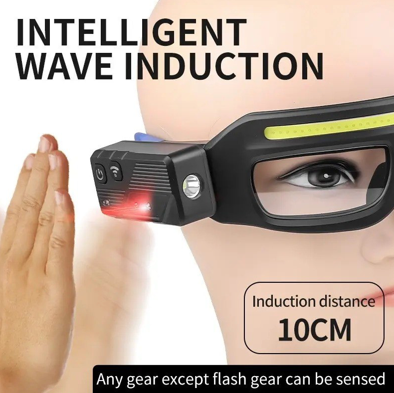 Gafas LED con Doble Fuente de Luz y Sensor de Movimiento (9 Modos)