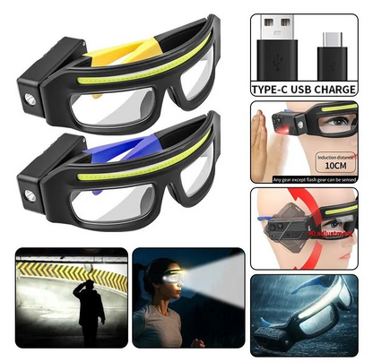 Gafas LED con Doble Fuente de Luz y Sensor de Movimiento (9 Modos)