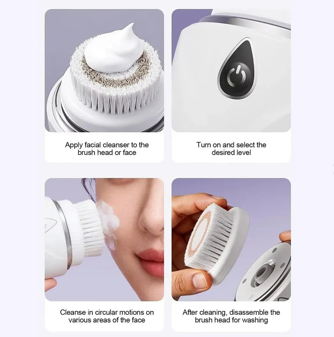 Cepillo Limpiador Facial Eléctrico (Pearl White)