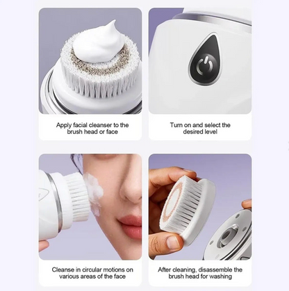 Cepillo Limpiador Facial Eléctrico (Pearl White)