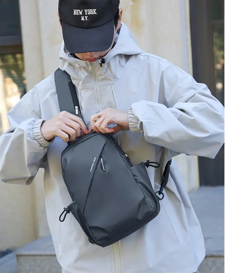Mochila Bandolera Antirrobo Impermeable con Puerto USB