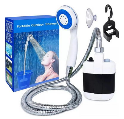 Ducha Portátil Inalámbrica para Exteriores con Bomba Recargable y Spray