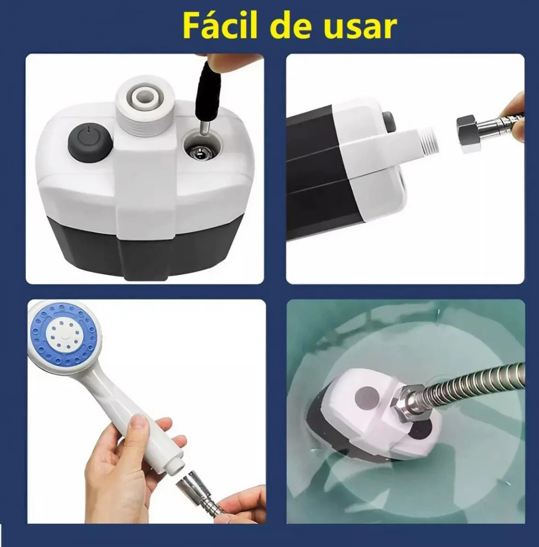 Ducha Portátil Inalámbrica para Exteriores con Bomba Recargable y Spray