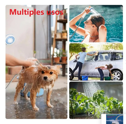 Ducha Portátil Inalámbrica para Exteriores con Bomba Recargable y Spray