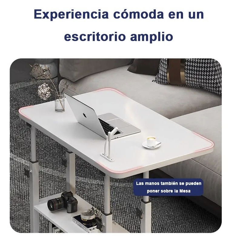 Mesa Auxiliar Ajustable y Móvil con Múltiples Niveles