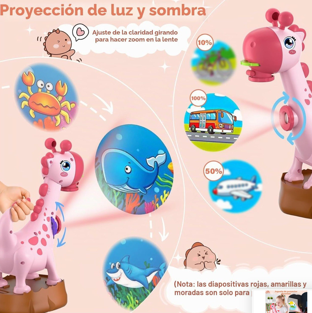 Juguete de Proyector y Mesa de Dibujo Infantil (Diseño de Dinosaurio / Jirafa)